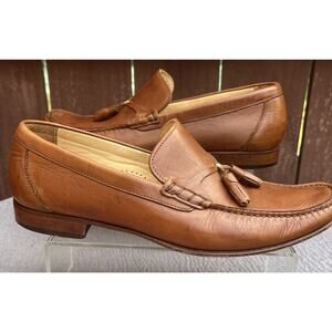 Men's Mercanti Florentini Vero Cuoio Brown Leather Tassel Loafers Sz 9.5 Italy
